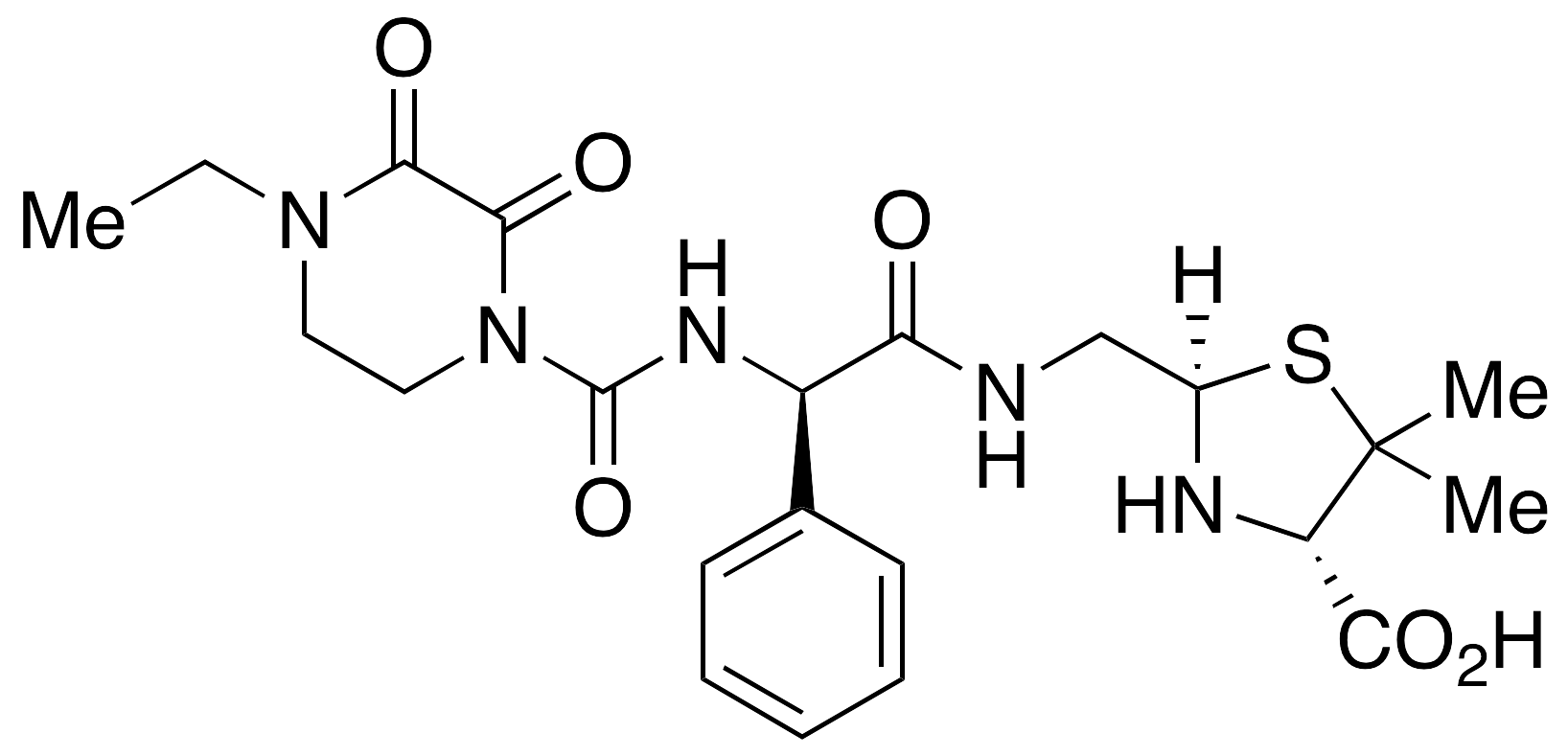 Monodecarboxy Piperacilloic Acid (Mixture of Diastereomers)