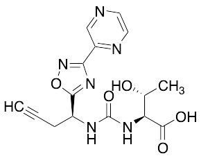 N-[[[(1S)-1-[3-(2-Pyrazinyl)-1,2,4-oxadiazol-5-yl]-3-butyn-1-yl]amino]carbonyl]-L-threonine