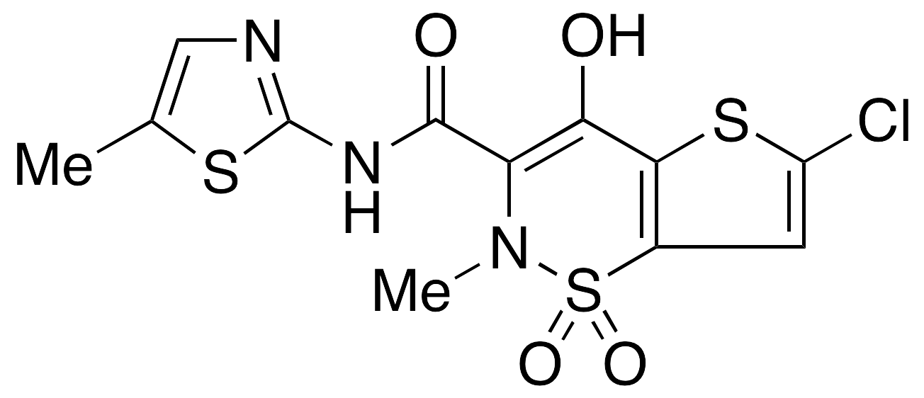 6-Chloro-4-hydroxy-2-methyl-N-(5-methyl-2-thiazolyl)-2H-thieno[2,3-e]-1,2-thiazine-3-carboxamide 1,1-Dioxide
