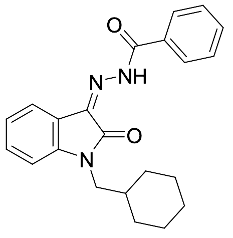 (2Z)-2-[1-(Cyclohexylmethyl)-1,2-dihydro-2-oxo-3H-indol-3-ylidene]hydrazide Benzoic Acid