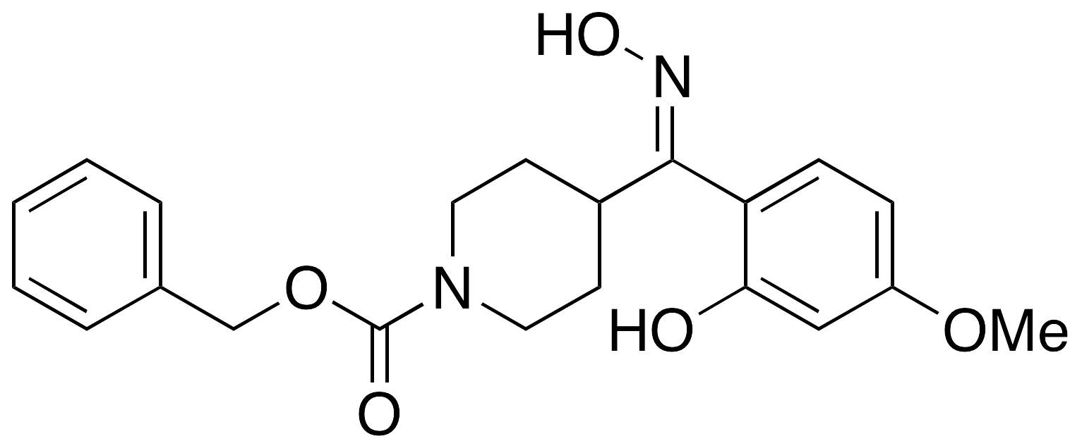 (E)-2-(5-Methoxy)phenol 4-(N-Benzyloxycarbonyl)piperidinyl-methanone Oxime