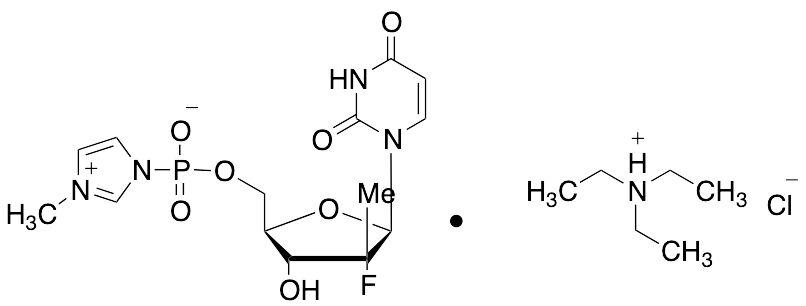 (2'R)​-2'-​Deoxy-​2'-​fluoro-​2'-​methyl-uridine (3-Methyl-1H-imidazol-3-ium-1-yl)phosphonate Triethylammonium Chloride Salt