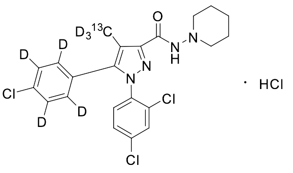 Rimonabant-13C,d7 Hydrochloride