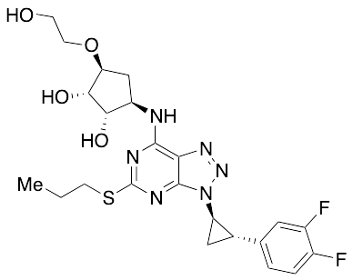 (1S,2S,3R,5S)-3-[[3-[(1R,2S)-2-(3,4-Difluorophenyl)cyclopropyl]-5-(propylthio)-3H-1,2,3-triazolo[4,5-d]pyrimidin-7-yl]amino]-5-(2-hydroxyethoxy)-1,2-cyclopentanediol