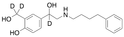 1-(RS)-1-[4-Hydroxy-3-(Hydroxymethylphenyl]-2-[(4-phenylbutyl)aminoethanol-d3 (Salmeterol EP Impurity)
