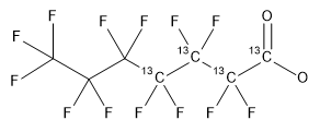 Perfluoroheptanoic acid 13C4 (1,2,3,4-13C4) 50 µg/mL in Methanol:Water