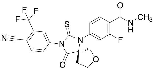 4-[(R)-3-[4-Cyano-3-(trifluoromethyl)phenyl]-4-oxo-2-thioxo-7-oxa-1,3-diazaspiro[4.4]non-1-yl]-2-fluoro-N-methylbenzamide