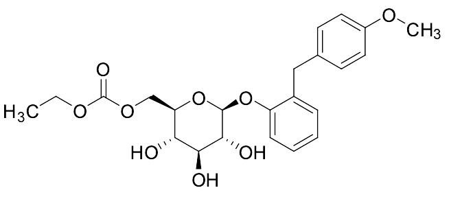 2-(4-Methoxybenzyl)phenyl6-O-(ethoxycarbonyl)-beta-D-glucopyranoside