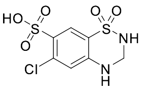 6-chloro-3,4-dihydro-2H-benzo[e][1,2,4]thiadiazine-7-sulfonic acid 1,1-dioxide
