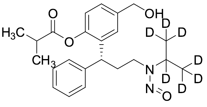 (R)-4-(Hydroxymethyl)-2-(3-(nitroso(propan-2-yl-D7)amino)-1-phenylpropyl)phenyl Isobutyrate