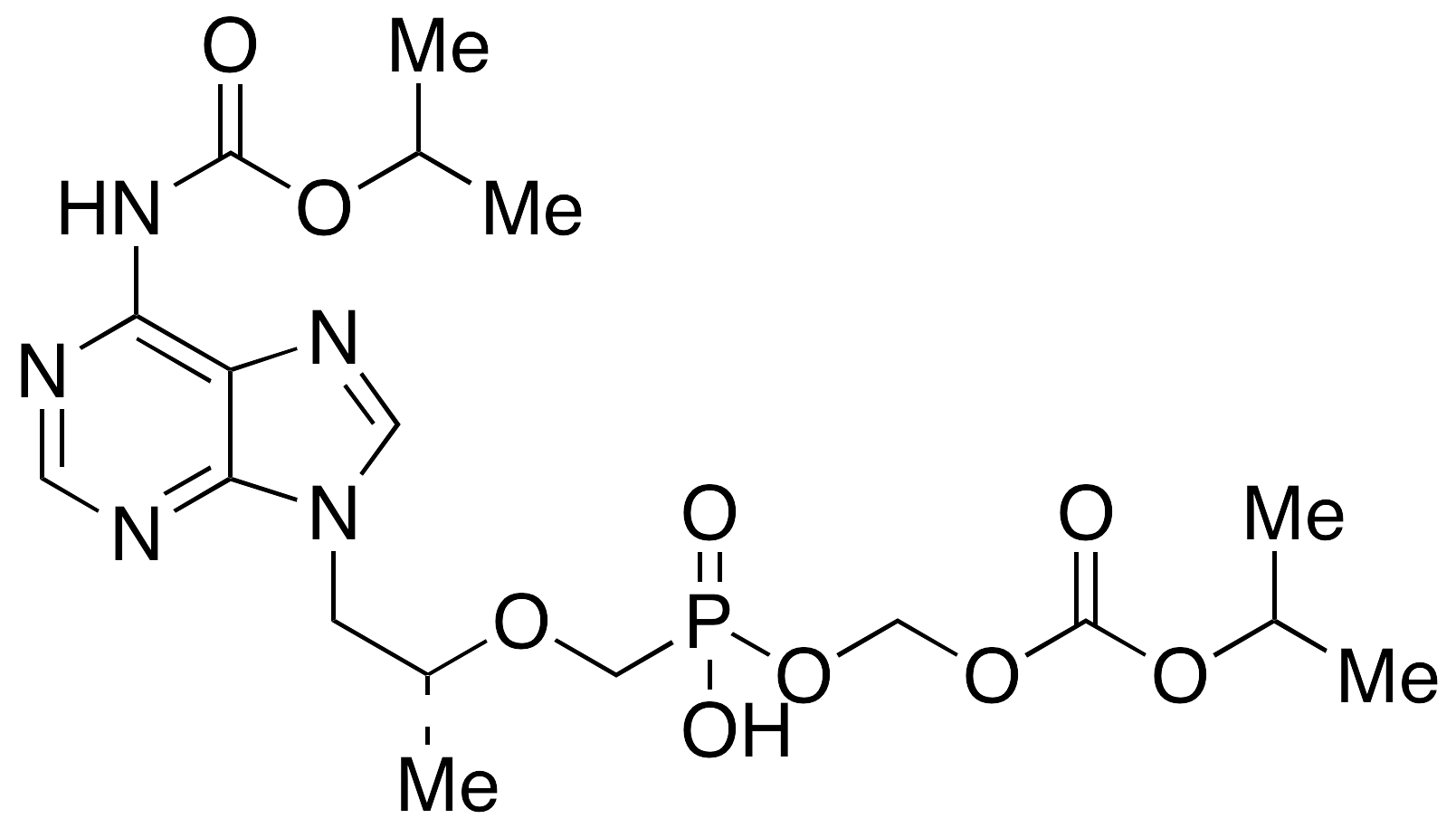 Mono-POC Tenofovir 6-Isopropyl Carbamate (Mixture of Diastereomers)