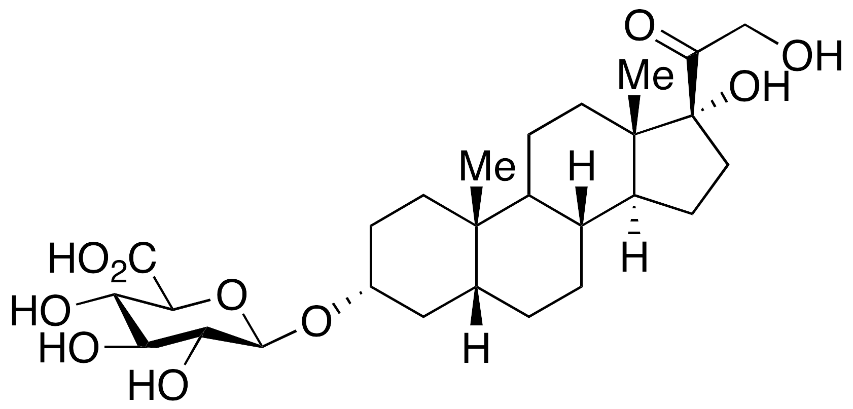 Tetrahydro-11-deoxy Cortisol 3-O-beta-D-Glucuronide