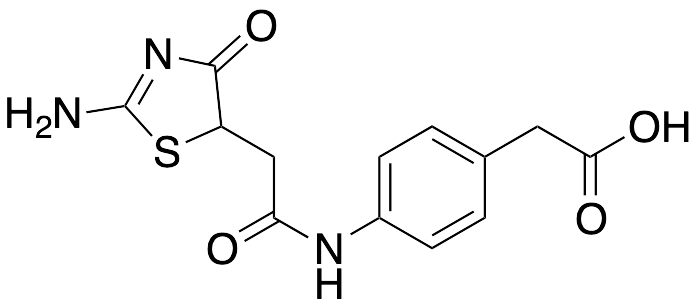 4-​[[2-​(2-​Amino-​4,​5-​dihydro-​4-​oxo-​5-​thiazolyl)​acetyl]​amino]benzeneacetic Acid