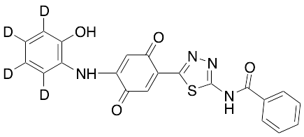 N-(5-(4-((3,4,5,6-D4-2-Hydroxyphenyl)amino)-3,6-dioxocyclohexa-1,4-dien-1-yl)-1,3,4-thiadiazol-2-yl)benzamide