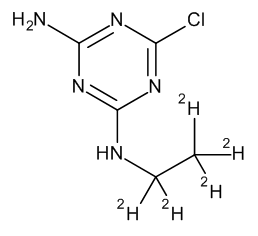 Atrazine-desisopropyl D5 (ethylamino D5) 100 µg/mL in Acetone - CAS No. 1189961-78-1 Atrazine-desisopropyl D5 (ethylamino D5) 100 µg/mL in Acetone