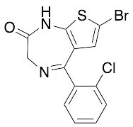 7-Bromo-5-(2-chlorophenyl)-1,3-dihydro-2H-thieno[2,3-e]-1,4-diazepin-2-one