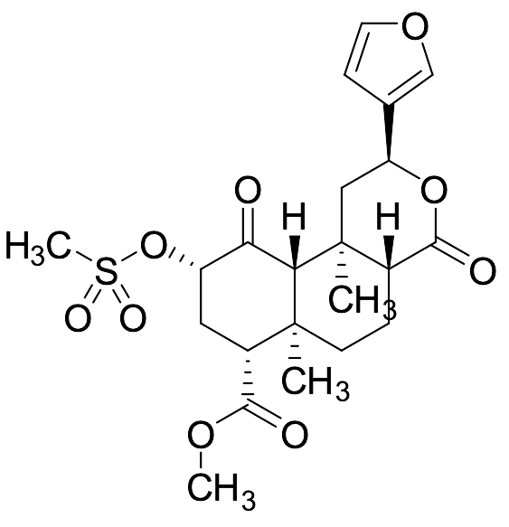 (2S,​4aR,​6aR,​7R,​9S,​10aS,​10bR)​-2-​(3-​Furanyl)​dodecahydro-​6a,​10b-​dimethyl-​9-​[(methylsulfonyl)​oxy]​-​4,​10-​dioxo-2H-​Naphtho[2,​1-​c]​pyran-​7-​carboxylic Acid Methyl Ester