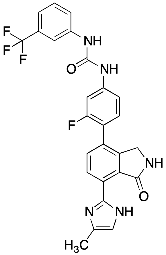N-[4-[2,3-Dihydro-7-(5-methyl-1H-imidazol-2-yl)-1-oxo-1H-isoindol-4-yl]-3-fluorophenyl]-N'-[3-(trifluoromethyl)phenyl]-urea