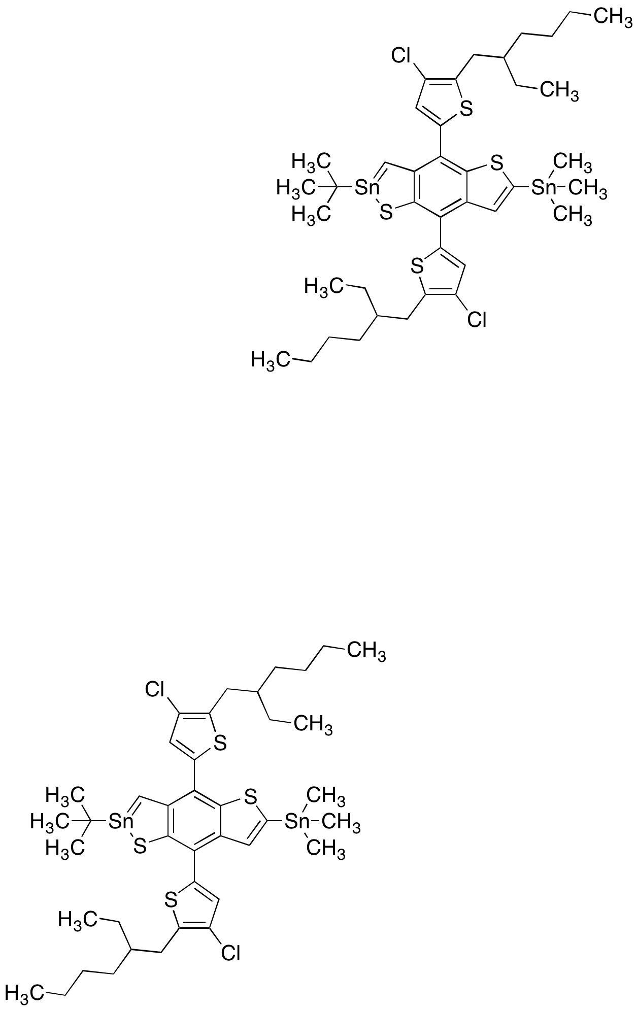 2-(tert-Butyl)-4,8-bis(4-chloro-5-(2-ethylhexyl)thiophen-2-yl)-6-(trimethylstannyl)thieno[3',2':4,5]benzo[1,2-d][1,2]thiastannole