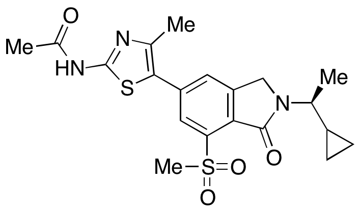 N-[5-[2-[(1S)-1-cyclopropylethyl]-2,3-dihydro-7-(methylsulfonyl)-1-oxo-1H-isoindol-5-yl]-4-methyl-2-thiazolyl] acetamide