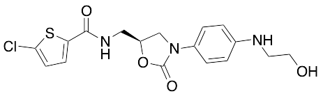 5-chloro-N-[[(5S)-3-[4-[(2-​hydroxyethyl)amino]phenyl]-2-oxo-5-oxazolidinyl]​methyl]​-2-thiophenecarboxamide​