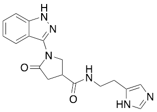 N-​[2-​(1H-Imidazol-​5-​yl)​ethyl]​-​1-​(1H-​indazol-​3-​yl)​-​5-​oxo-3-​pyrrolidinecarboxami​de