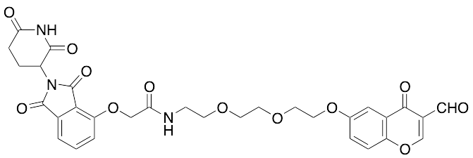 2-((2-(2,6-Dioxopiperidin-3-yl)-1,3-dioxoisoindolin-4-yl)oxy)-N-(2-(2-(2-((3-formyl-4-oxo-4H-chromen-6-yl)oxy)ethoxy)ethoxy)ethyl)acetamide