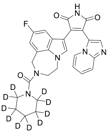 3-(9-Fluoro-2-(piperidine-1-carbonyl-d10)-1,2,3,4-tetrahydro-[1,4]diazepino[6,7,1-hi]indol-7-yl)-4-(imidazo[1,2-a]pyridin-3-yl)-1H-pyrrole-2,5-dione