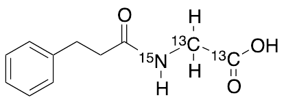 N-(3-Phenylpropionyl)glycine-3C2,15N