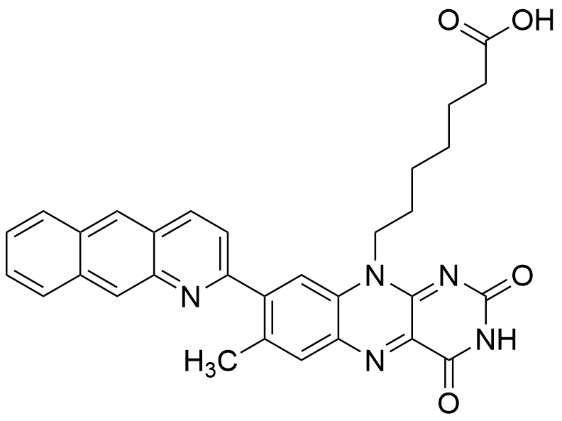7-(8-(Bnzo[g]quinolin-2-yl)-7-methyl-2,4-dioxo-3,4-dihydrobenzo[g]pteridin-10(2H)-yl)Heptanoic Acid