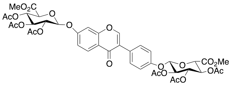 4-[4-Oxo-7-[(2,3,4-tri-O-acetyl-6-methyl-Beta-D-glucopyranuronosyl)oxy]-4H-1-benzopyran-3-yl]phenyl Beta-D-Glucopyranosiduronic Acid Methyl Ester Triacetate