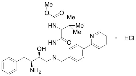 N-​(Methoxycarbonyl)​-​3-​methyl-​L-​valine 2-​[(2S,​3S)​-​3-​Amino-​2-​hydroxy-​4-​phenylbutyl]​-​2-​[[4-​(2-​pyridinyl)​phenyl]​methyl]​hydrazide Hydrochloride
