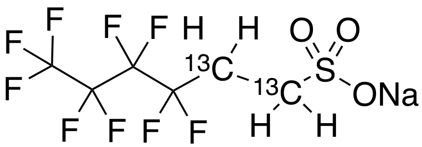 1H,1H,2H,2H-Perfluorohexanesulfonic acid 13C2 (1,2-13C2) sodium 50 µg/mL in Methanol:Water