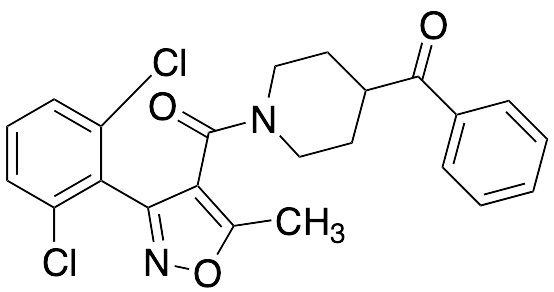 4-​Benzoyl-​1-​[[3-​(2,​6-​dichlorophenyl)​-​5-​methyl-​4-​isoxazolyl]​carbonyl]​piperidine