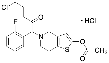5-(5-Chloro-1-(2-fluorophenyl)-2-oxopentyl)-4,5,6,7-tetrahydrothieno[3,2-c]pyridin-2-yl Acetate Hydrochloride