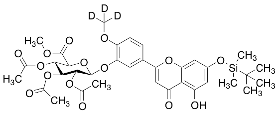 Diosmetin-d3 3-O-beta-D-Glucuronide Triacetate t-Butyldimethylsilyl Ether