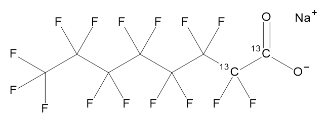 Perfluorooctanoic acid 13C2 (1,2-13C2) sodium 50 µg/mL in Methanol:Water