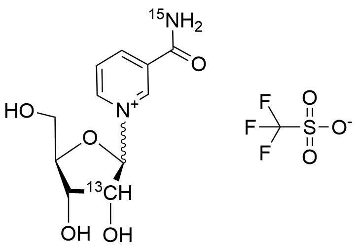 Nicotinamide Riboside-2-13C, 15N Triflate  alpha/beta mixture