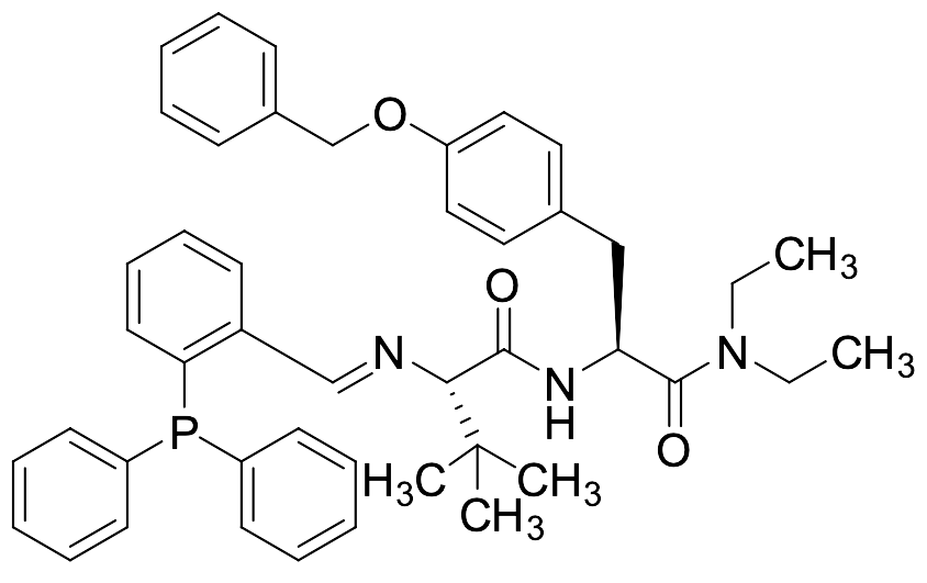 (S)-N-((S)-3-(4-(Benzyloxy)phenyl)-1-(diethylamino)-1-oxopropan-2-yl)-2-(((E)-2-(diphenylphosphaneyl)benzylidene)amino)-3,3-dimethylbutanamide