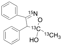 4,5-Dihydro-5-methyl-3,4-diphenyl-5-isoxazolol-13C2, 15N