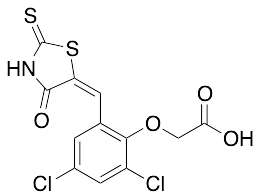 2-[2,4-dichloro-6-[(4-oxo-2-thioxo-5-thiazolidinylidene)methyl]phenoxy]-acetic Acid