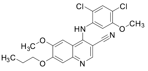4-[(2,4-Dichloro-5-methoxyphenyl)amino]-6-methoxy-7-propoxy-3-quinolinecarbonitrile
