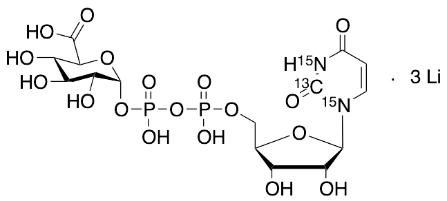 Trilithium UDP-glucuronic Acid-13C1, 15N2