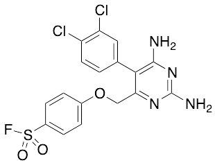 4-((2,6-Diamino-5-(3,4-dichlorophenyl)pyrimidin-4-yl)methoxy)benzene-1-sulfonyl fluoride