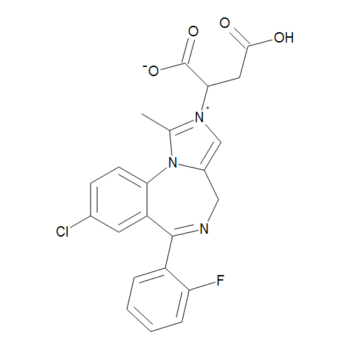 3-Carboxy-2-[8-chloro-6-(2-fluorophenyl)-1-methyl-4H-imidazo[1,5-a][1,4]benzodiazepine-2-ium-2-yl]propanoate