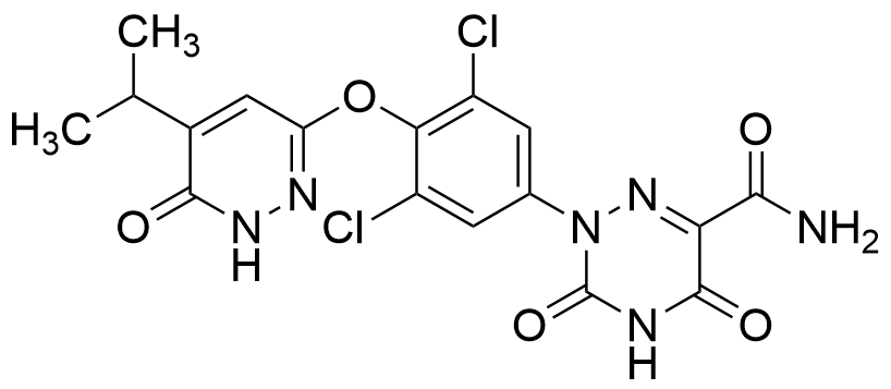 2-[3,5-Dichloro-4-[(5-isopropyl-6-oxo-1H-pyridazin-3-yl]oxy]phenyl]-3,5-dioxo-4H-[1,2,4]triazine-6-carboxamide