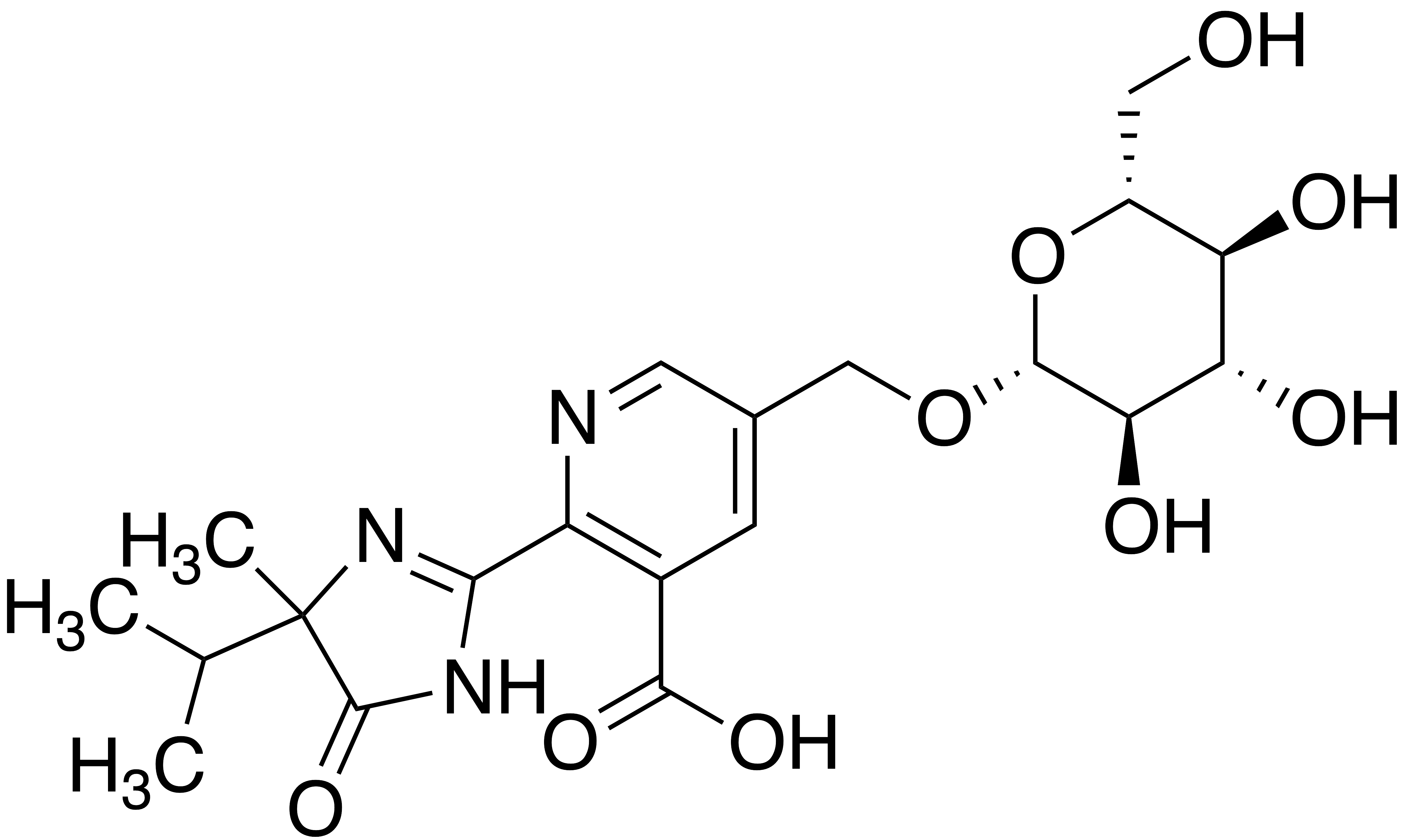 2-[4,5-Dihydro-4-methyl-4-(1-methylethyl)-5-oxo-1H-imidazol-2-yl]-5-[(beta-D-glucopyranosyloxy)methyl]-3-pyridinecarboxylic Acid