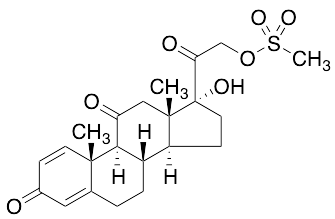 17-Hydroxy-21-[(methylsulfonyl)oxy]-pregna-1,4-diene-3,11,20-trione