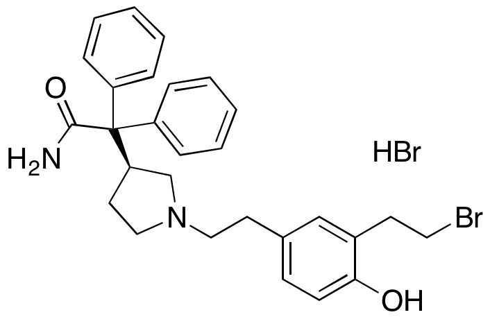 (S)-2-(1-(3-(2-Bromoethyl)-4-hydroxyphenethyl)pyrrolidin-3-yl)-2,2-diphenylacetamide Hydrobromide