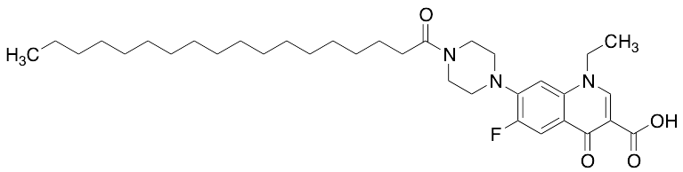 1-Ethyl-6-fluoro-1,4-dihydro-4-oxo-7-[4-(1-oxooctadecyl)-1-piperazinyl]-3-quinolinecarboxylic Acid